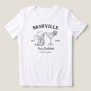 Custom Nashville Rodeo, Cowgirl, Funny Bachelorett Tri-Blend Shirt