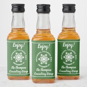 Custom National Eggnog Day Celebration December 24 Liquor Bottle Label