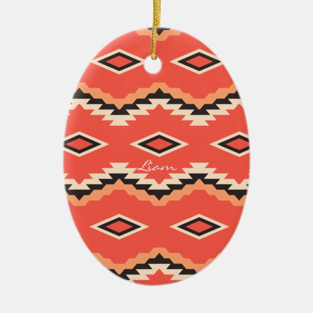 Custom Native Tribal Pattern Christmas Decorations (Front)