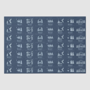 Custom Nativity Scenes Christmas Tissue Paper