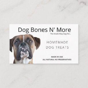 Custom Natural Gourmet Dog Treats Bakery Business Card