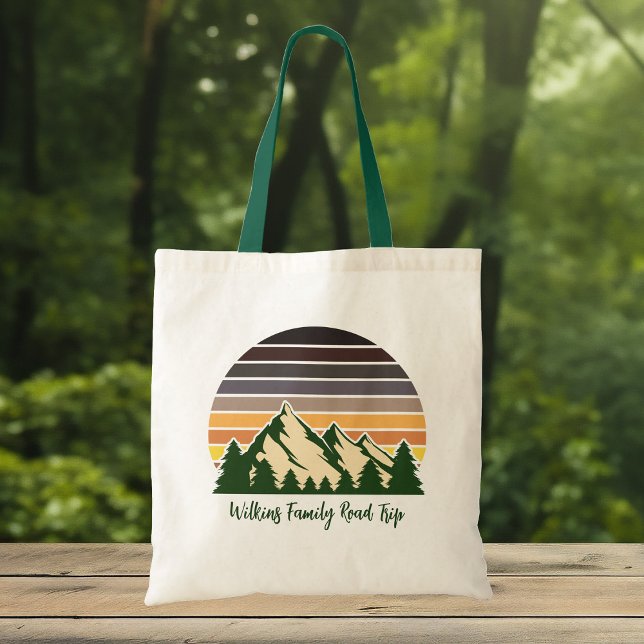 Custom Nature Family Vacation Green Forest Tote Bag (Creator Uploaded)