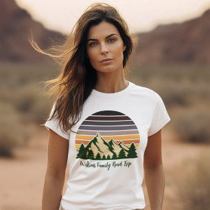 Custom Nature Family Vacation Green Forest Women's T-Shirt