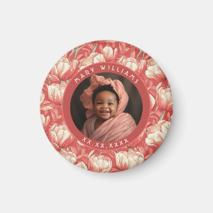Custom Nature Tulip Themed Surprise Birthday Party Magnet