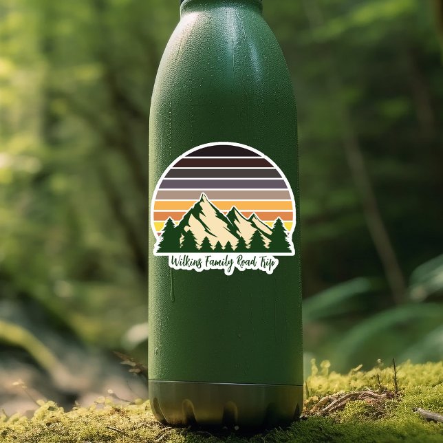 Custom Nature Vacation Green Forest Water Bottle (Creator Uploaded)