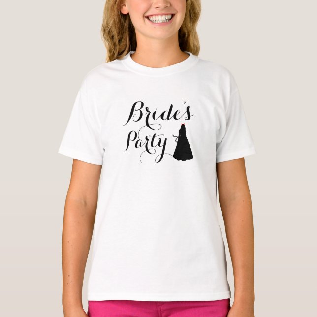 Custom Naughty Batchelorette Bride's Party Script T-Shirt (Front)
