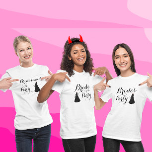 Custom Naughty Batchelorette Bridesmaid of Party T-Shirt