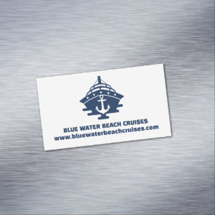 Custom Nautical Anchor Boat Captain Sailor Magnetic Business Card