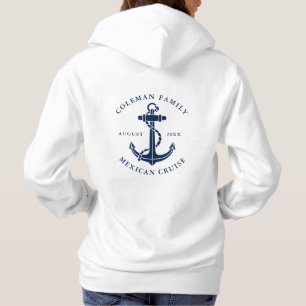 Custom Nautical Anchor Family Boat Cruise Hoodie