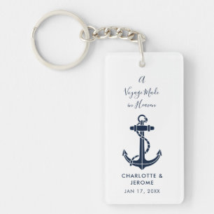 Custom Nautical Anchor Wedding Swag Key Ring