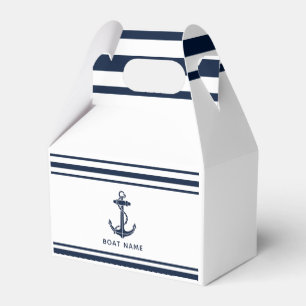 Custom Nautical Boat Anchor and Name Favour Box