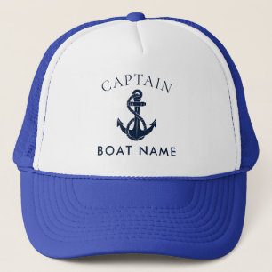Custom Nautical Captain Boat Anchor Swag Trucker Hat