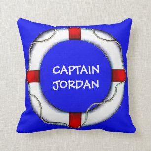 Custom Nautical Captain Lifesaver Cushion