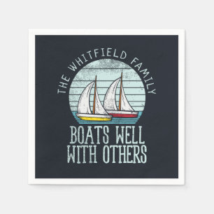 Custom Nautical Matching Family Boating Adventure Napkin