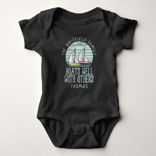 Custom Nautical Matching Family Sailing Adventure Baby Bodysuit