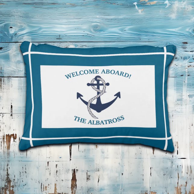 Custom Nautical Pattern Boat Anchor Decorative Cushion (Creator Uploaded)