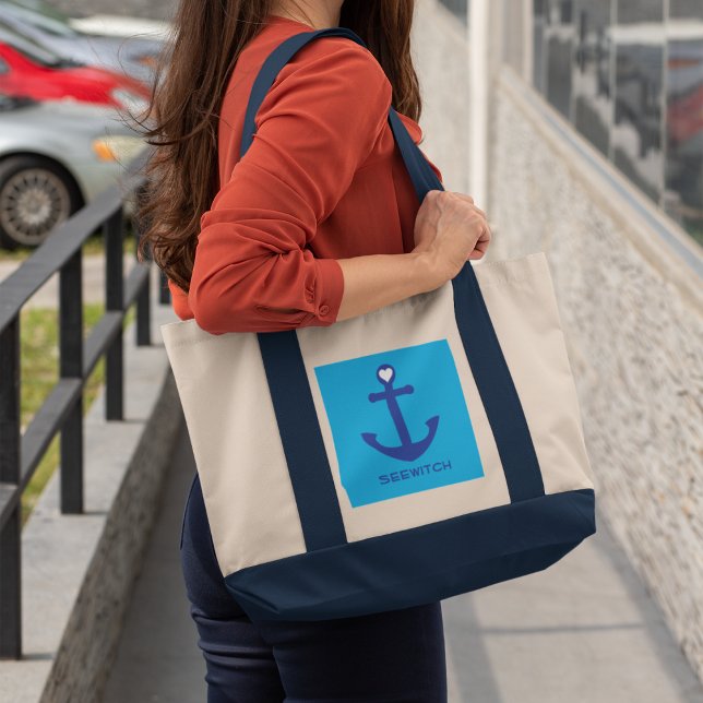 Custom Nautical Theme Tote Bag (Nautical theme tote bag.)