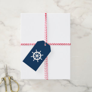 Custom nautical theme wedding party favour gift ta tags