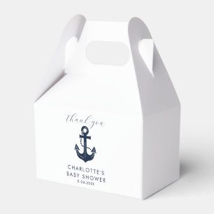 Custom Navy Anchor Nautical Thank You Favour Box