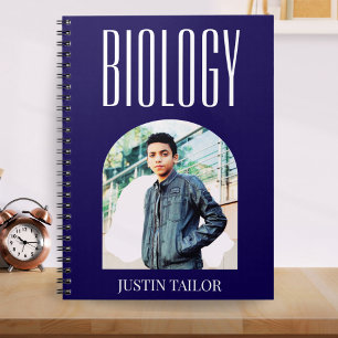 Custom Navy Biology Photo Name Boys Gift Ideas Notebook
