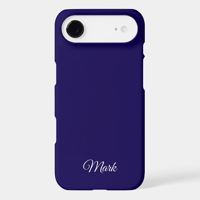Custom Navy Blue Phone Case – Personalised Name De (Back)