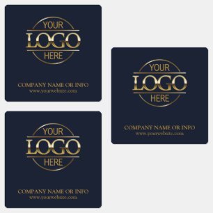 Custom Navy Blue Promotional Company Business Logo