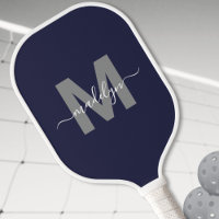 Custom Navy Blue Script Name Monogram