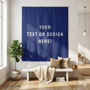 Custom Navy Tapestry Personalised Wall Decor