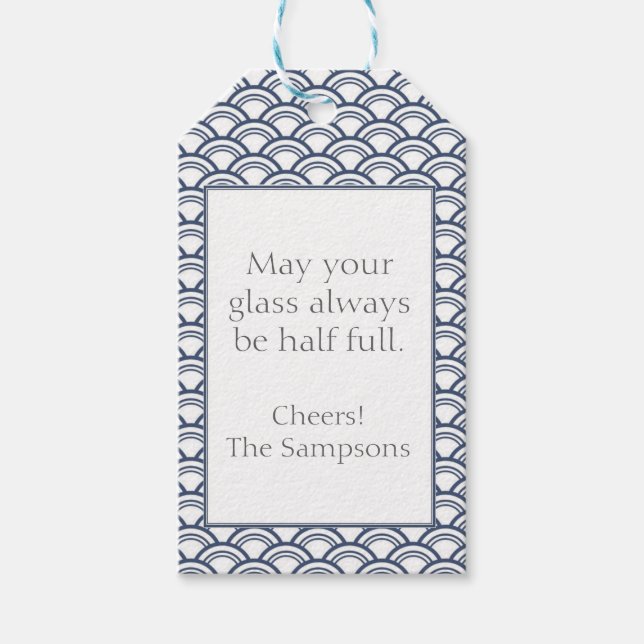 Custom Navy Wine Tags S/10 (Front)