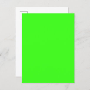 Custom Neon Green Postcard