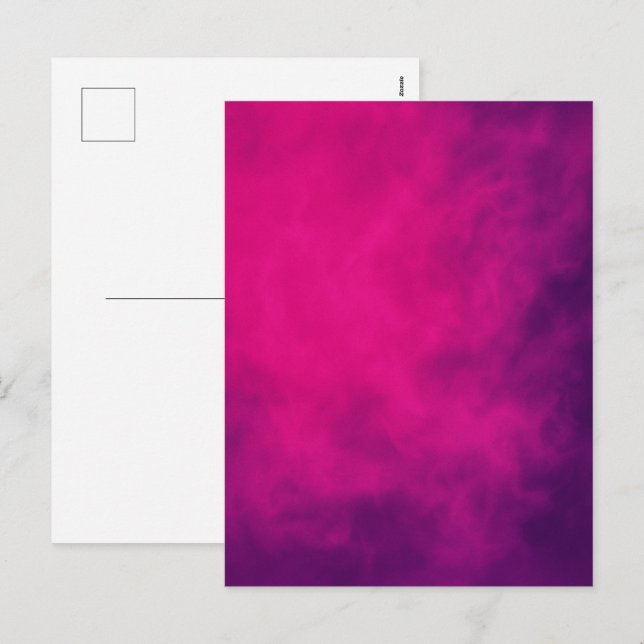 Custom Neon Pink Gradient Holiday Postcard (Front/Back)