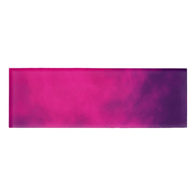 Custom Neon Pink Gradient Name Plate (Front)