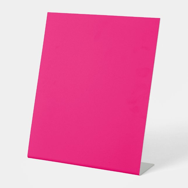 Custom Neon Pink Pedestal Sign (Front)