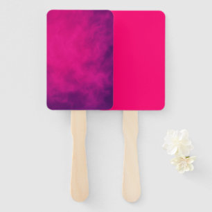 Custom Neon Pink & Purple Smoke Paddle Fan Set