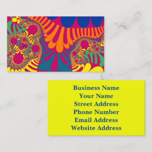 Custom Neon Pink Rainbow Mod Business Cards
