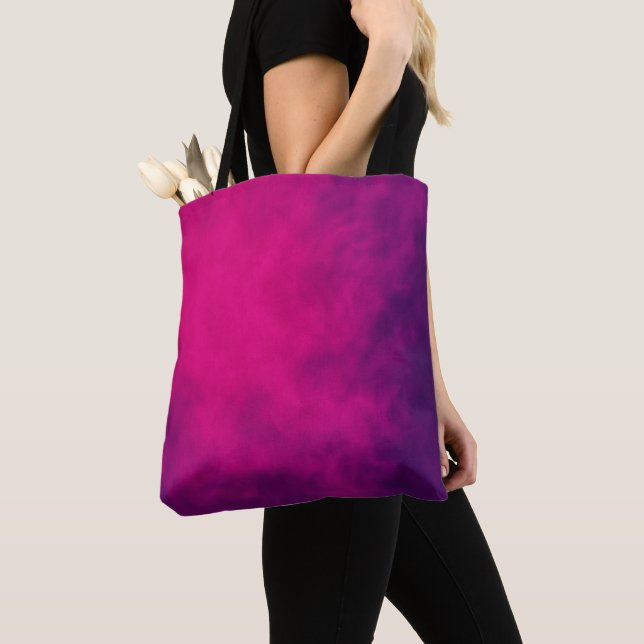 Custom Neon Pink Tote Bag (Close Up)