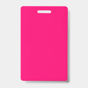 Custom Neon Pink Vertical ID Badge – Professional