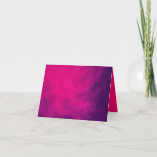 Custom Neon Pink & Violet Folded Thank You Card