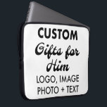 Custom Neoprene 15" Laptop Sleeve Cover Case<br><div class="desc">Custom personalised Large Neoprene 15" Laptop Sleeve Cover Case, lightweight and water resistant with top loading zip (available for 10", 13", and 15" laptops). Upload logo, photo, image, design and add your own text to mpload logo, photo, image, design and add your own text to make your own personalised birthday,...</div>