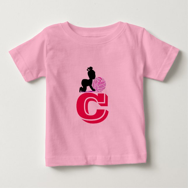 Custom Netball Center Player Position Baby T-Shirt (Front)