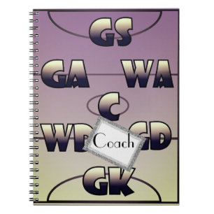 Custom Netball Player Positions Personalised Notebook