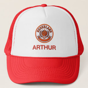 Custom Netherlands Soccer Crest Personalised Name Trucker Hat