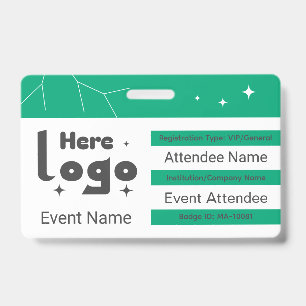 Custom Networking Event QR Code ID Badge