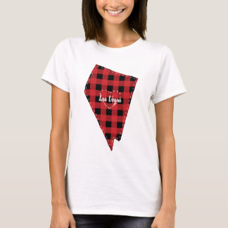 Custom Nevada Hometown State Plaid Christmas T-Shirt
