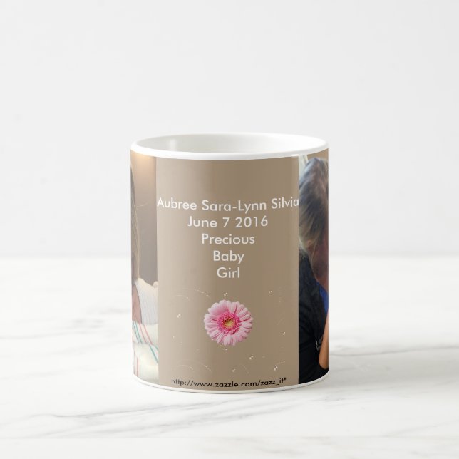 Custom New Baby Photo Mug (Center)