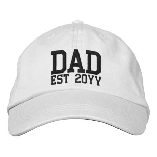Custom New Dad Established Father Est Year Daddy Embroidered Hat