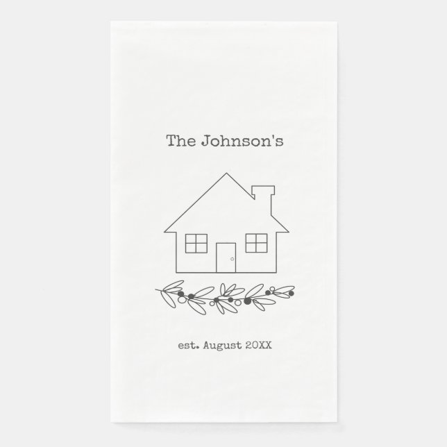 Custom new family home napkin (Front)