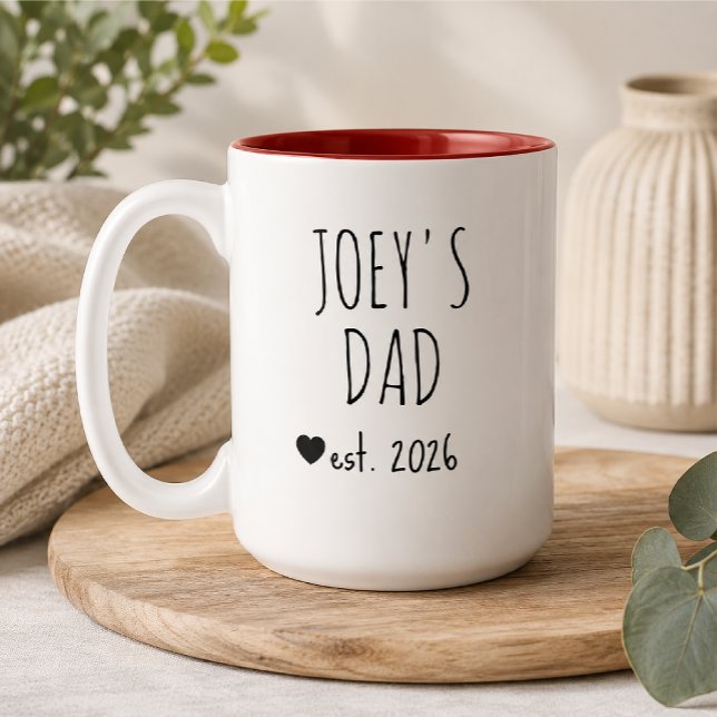 Custom New Father Gift From kid Two-Tone Coffee Mug (Creator Uploaded)