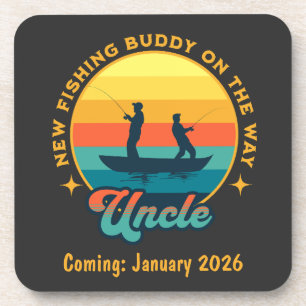 Custom New Fishing Buddy Coming Uncle Gift Coaster