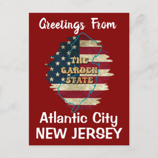 Custom New Jersey State Holiday Postcard